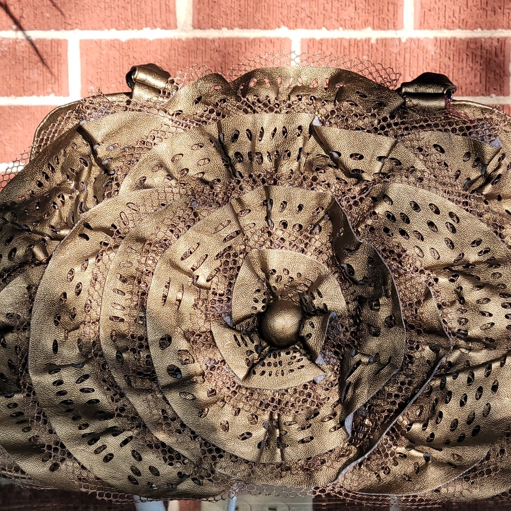 Bronze satchel bag
